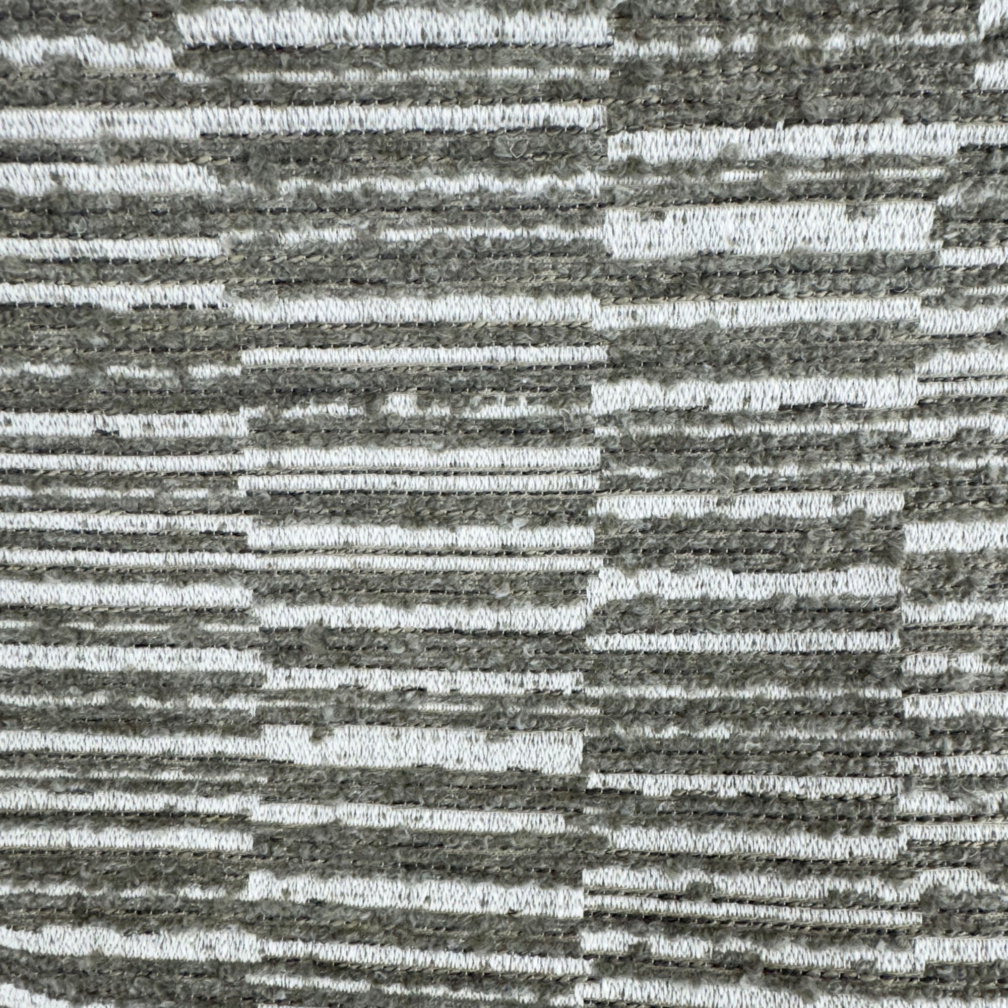 Kamara Fabric in color Stone is a Striped Boucle Textured Fabric that is good for Upholstery Fabric