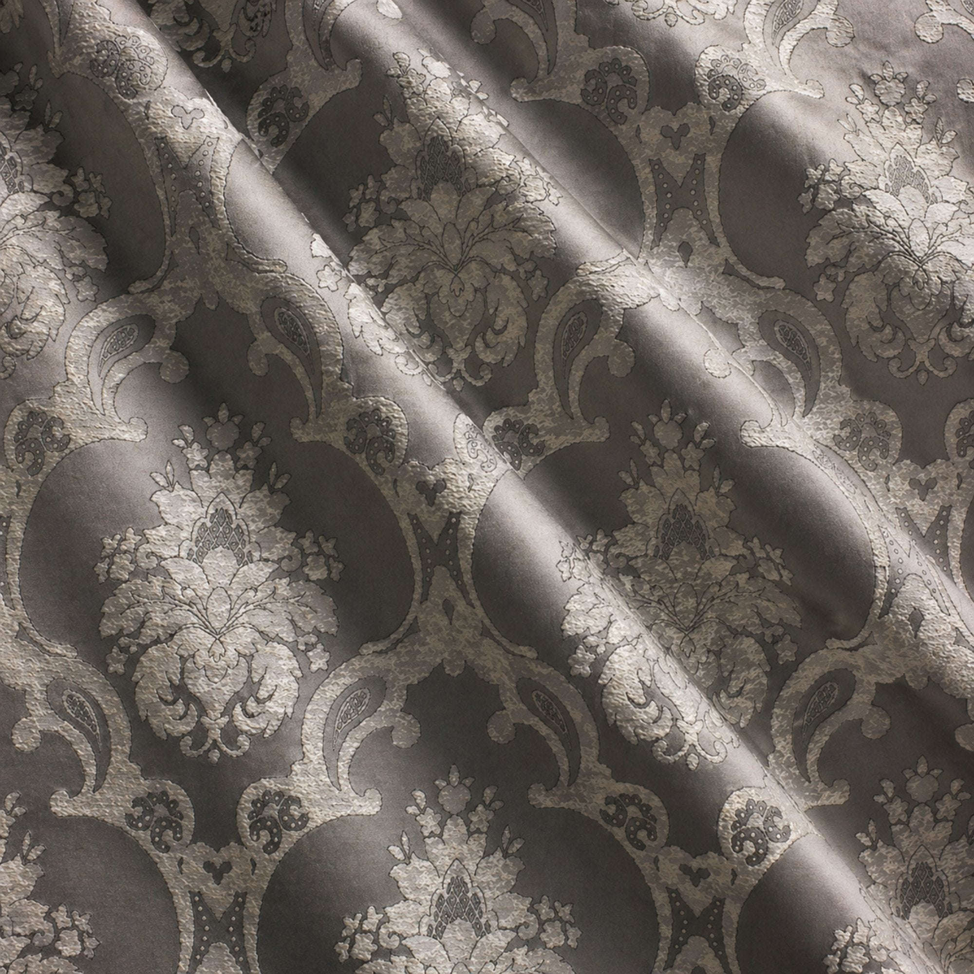 Katherine Fabric | Textured Damask Faux Silk Fabric | Drapery & Curtain Fabric and Table Linen Fabric