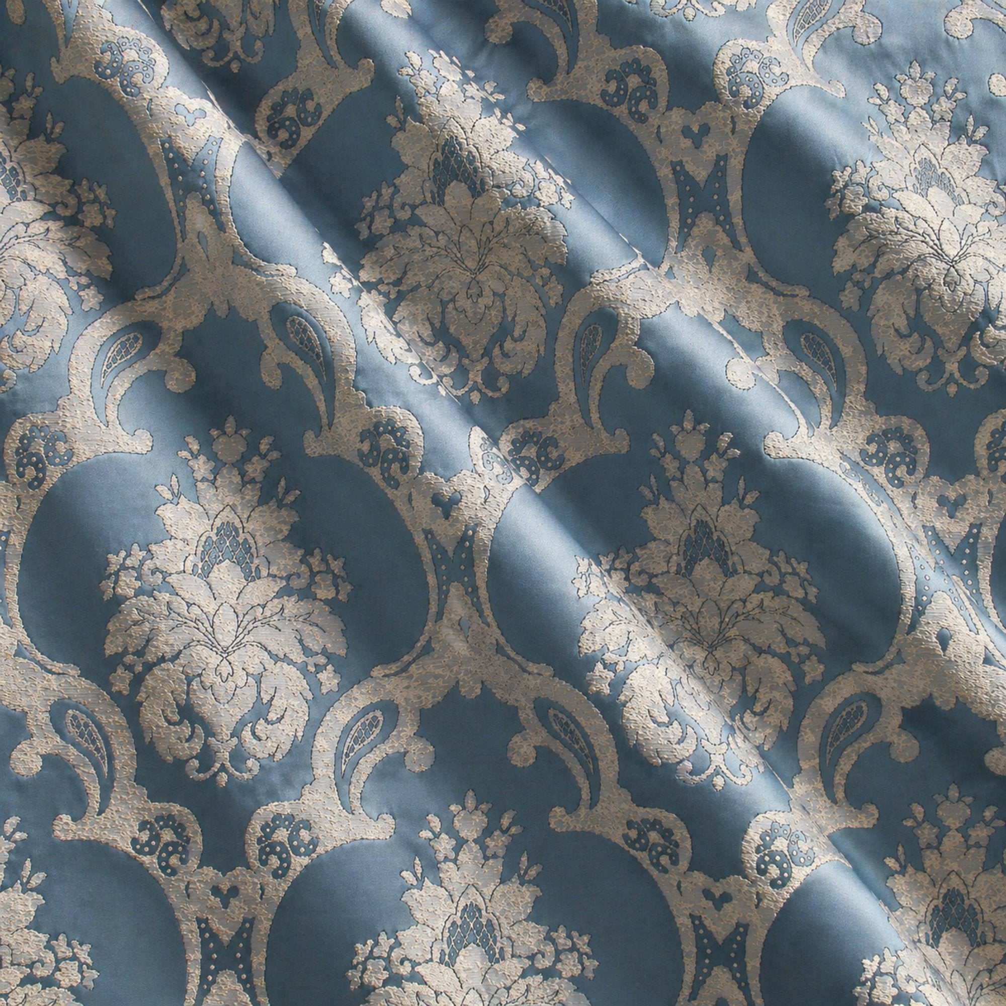 Katherine Fabric | Textured Damask Faux Silk Fabric | Drapery & Curtain Fabric and Table Linen Fabric