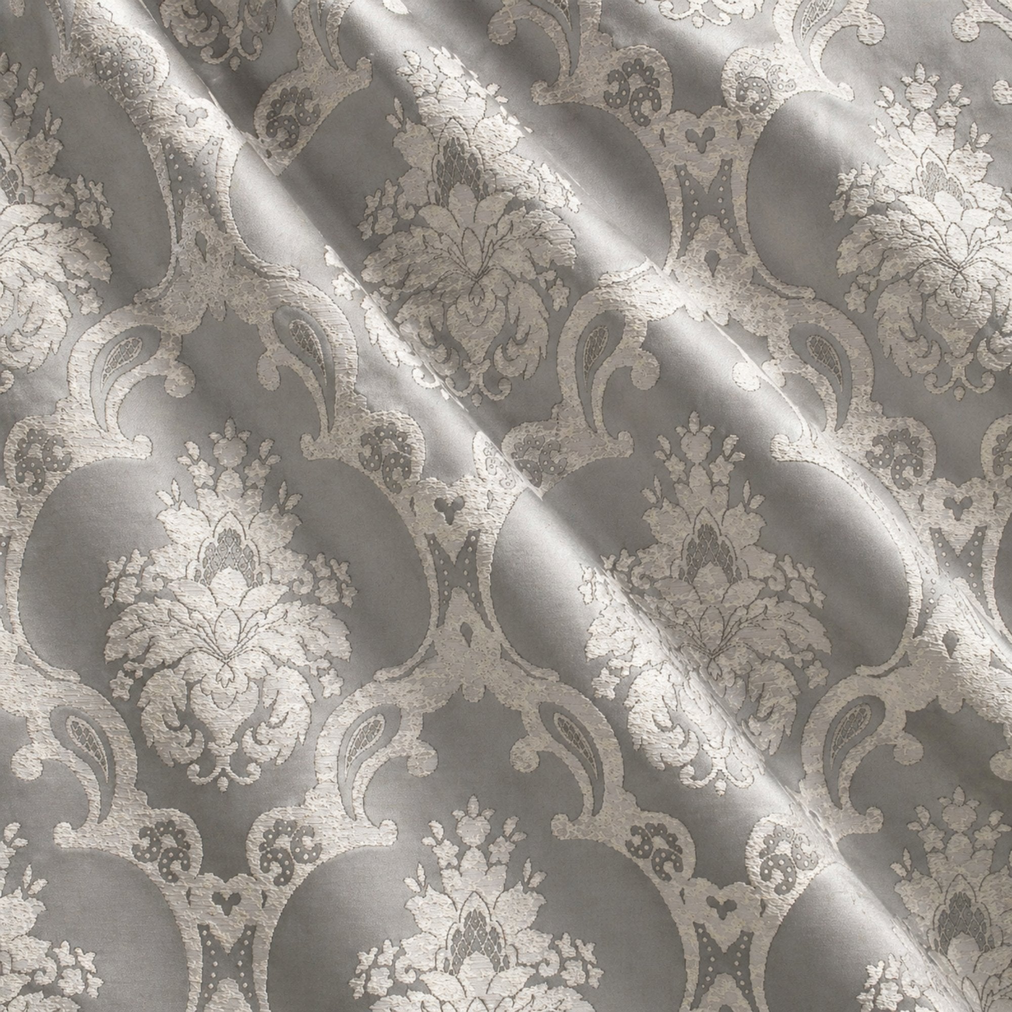 Katherine Fabric | Textured Damask Faux Silk Fabric | Drapery & Curtain Fabric and Table Linen Fabric
