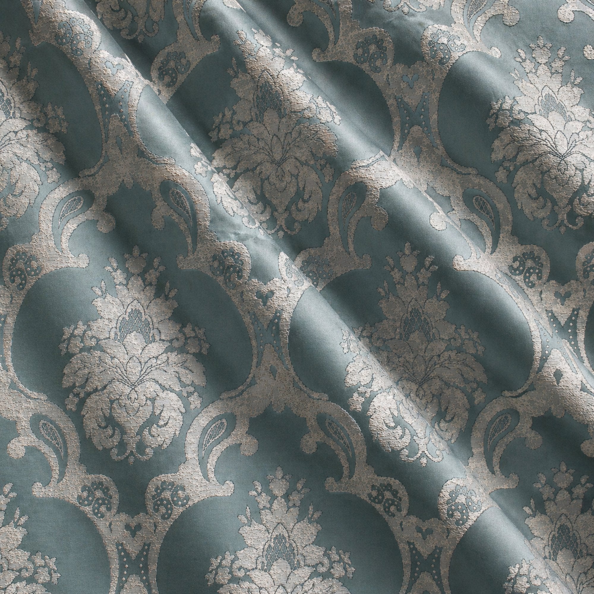 Katherine Fabric | Textured Damask Faux Silk Fabric | Drapery & Curtain Fabric and Table Linen Fabric