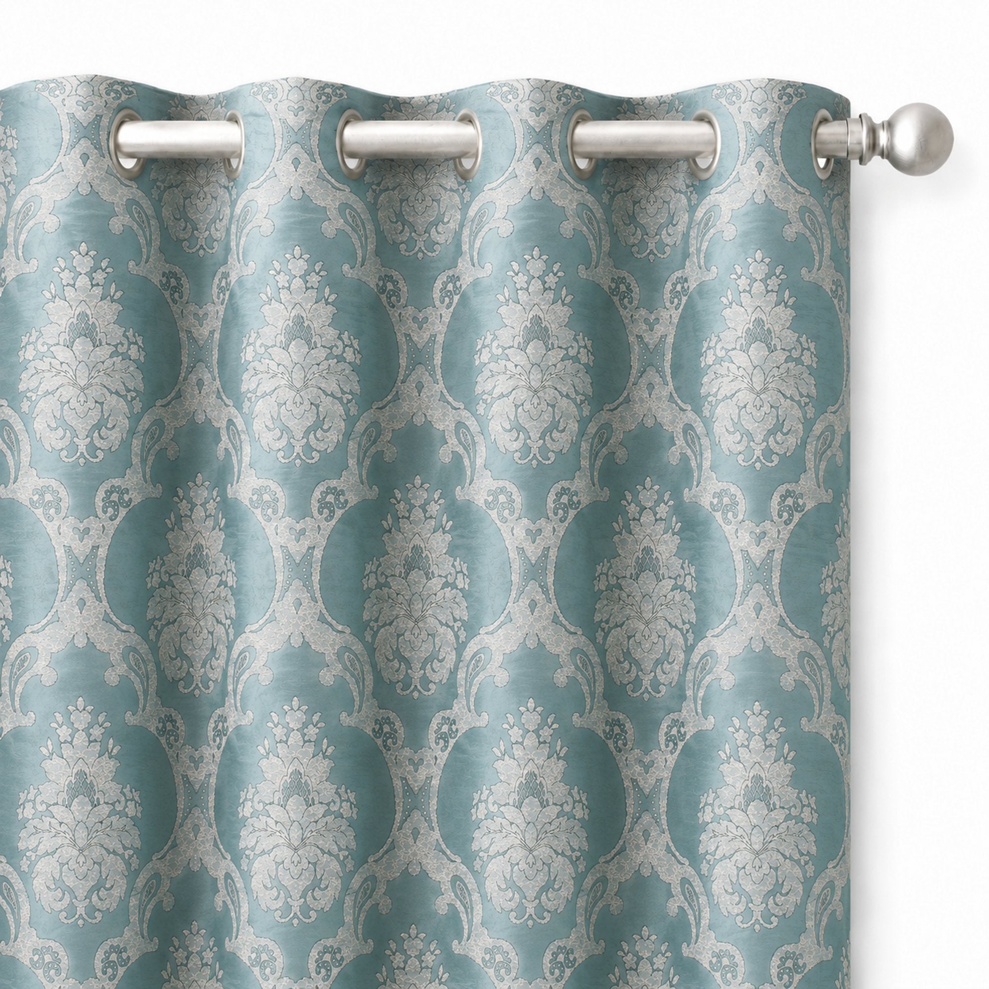 Katherine Fabric | Textured Damask Faux Silk Fabric | Drapery & Curtain Fabric and Table Linen Fabric
