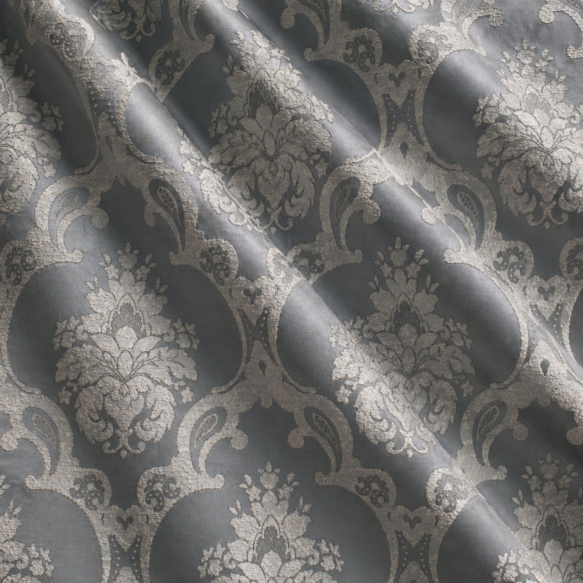 Katherine Fabric | Textured Damask Faux Silk Fabric | Drapery & Curtain Fabric and Table Linen Fabric