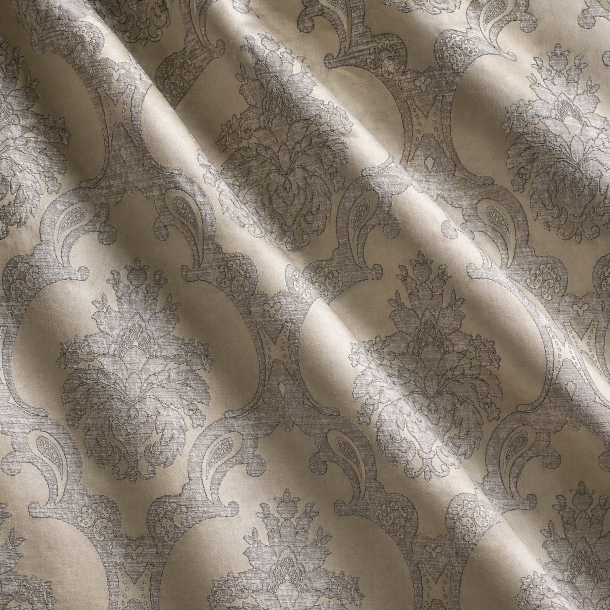 Katherine Fabric | Textured Damask Faux Silk Fabric | Drapery & Curtain Fabric and Table Linen Fabric
