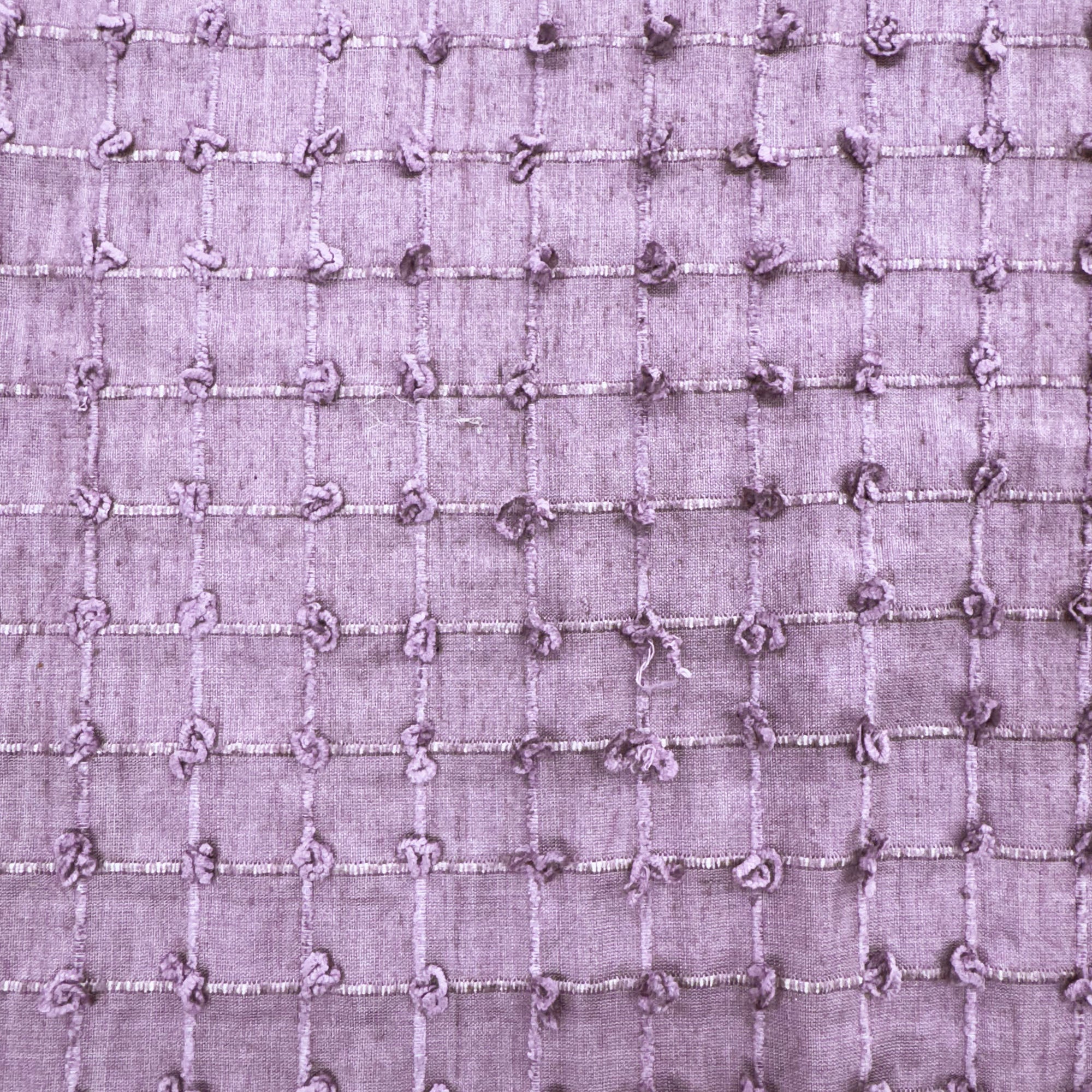 Kerala Fabric | Small Square Tufted Knots Silk Fabric | Drapery & Curtain Fabric