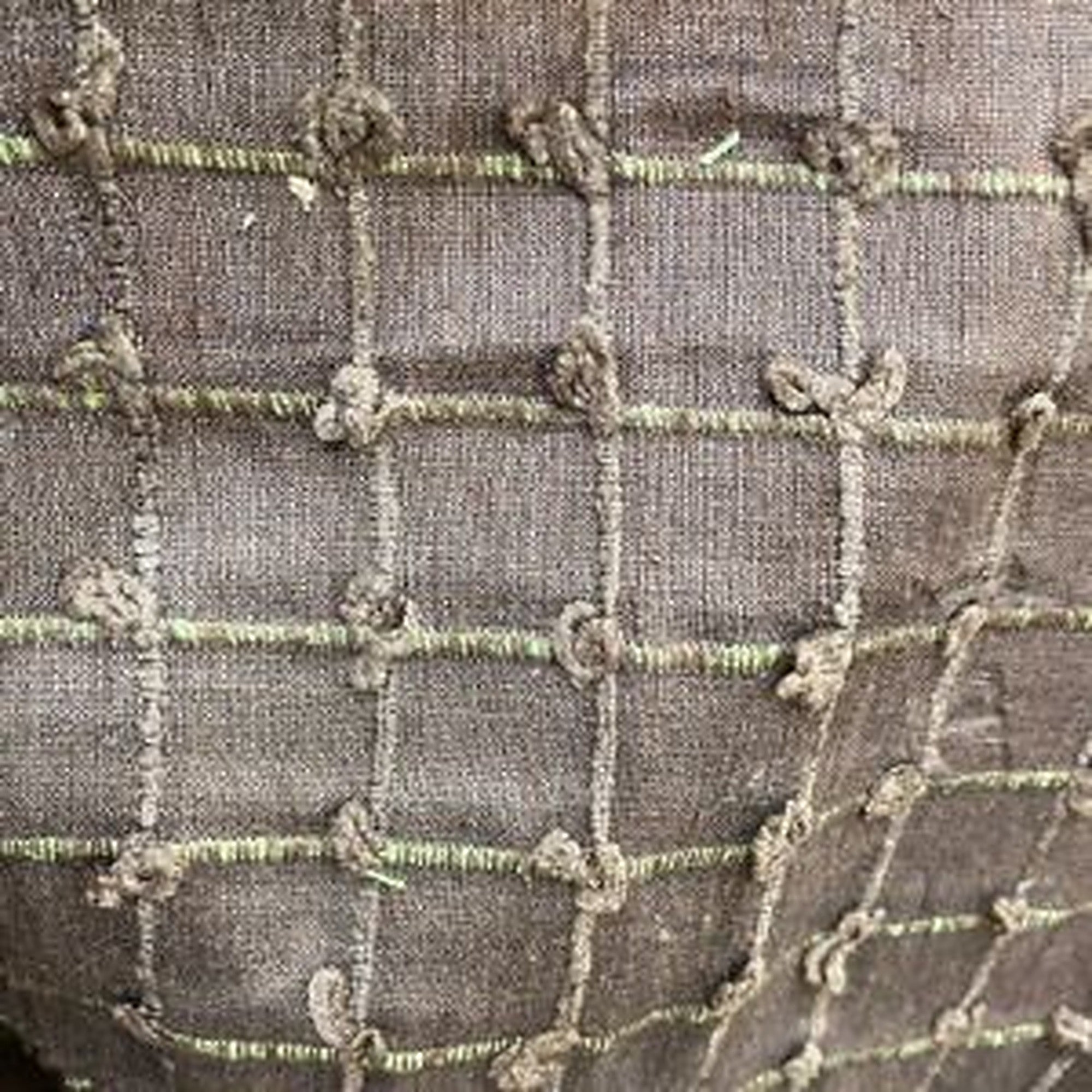 Kerala Fabric in color Espresso is a Small Square Tufted Knots Silk Fabric pattern good for Drapery & Curtain Fabric