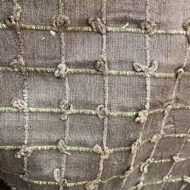 Kerala Fabric in color Espresso is a Small Square Tufted Knots Silk Fabric pattern good for Drapery & Curtain Fabric