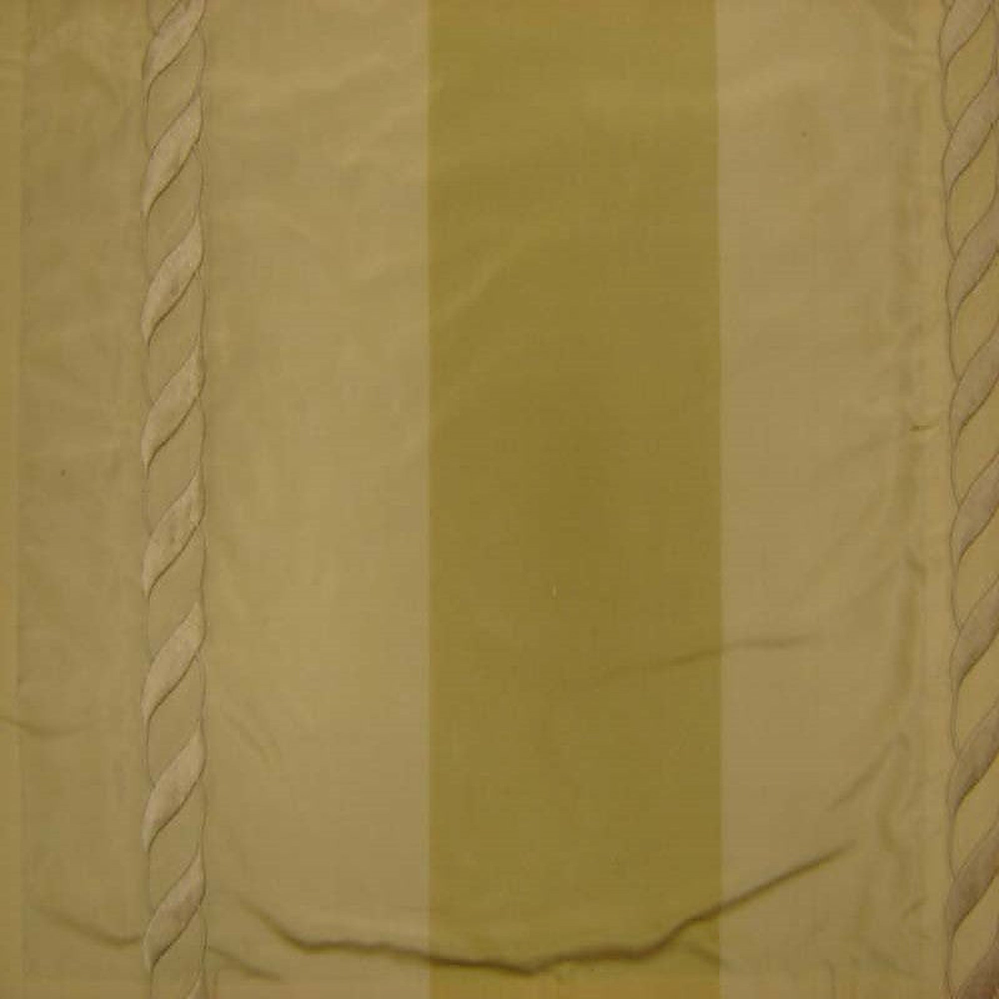 Lauder Fabric in color Buttercup is a Twist Rope Embroidered Stripe Silk Fabric pattern good for Drapery & Curtain Fabric-Tagged