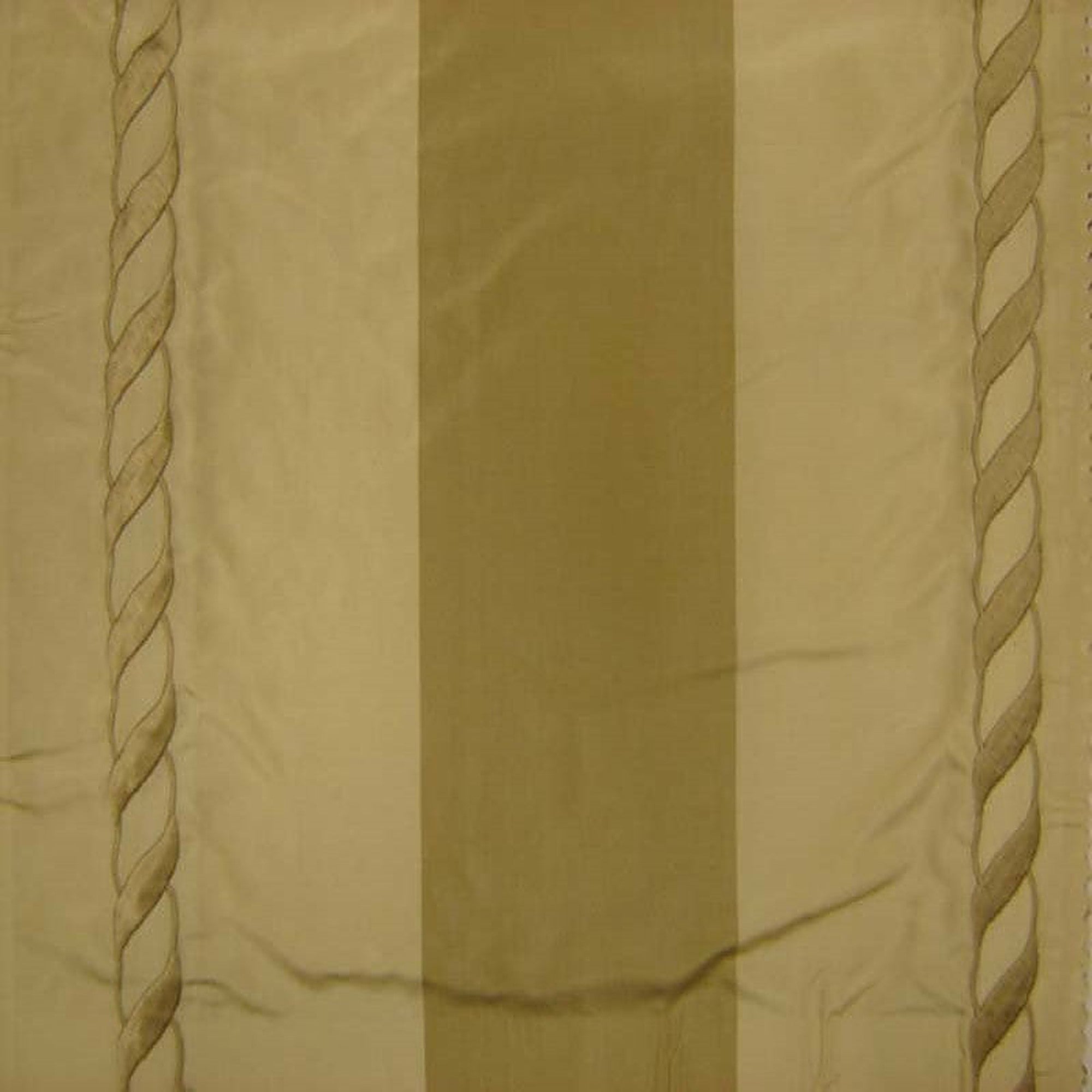 Lauder Fabric in color Latte is a Twist Rope Embroidered Stripe Silk Fabric pattern good for Drapery & Curtain Fabric-Tagged