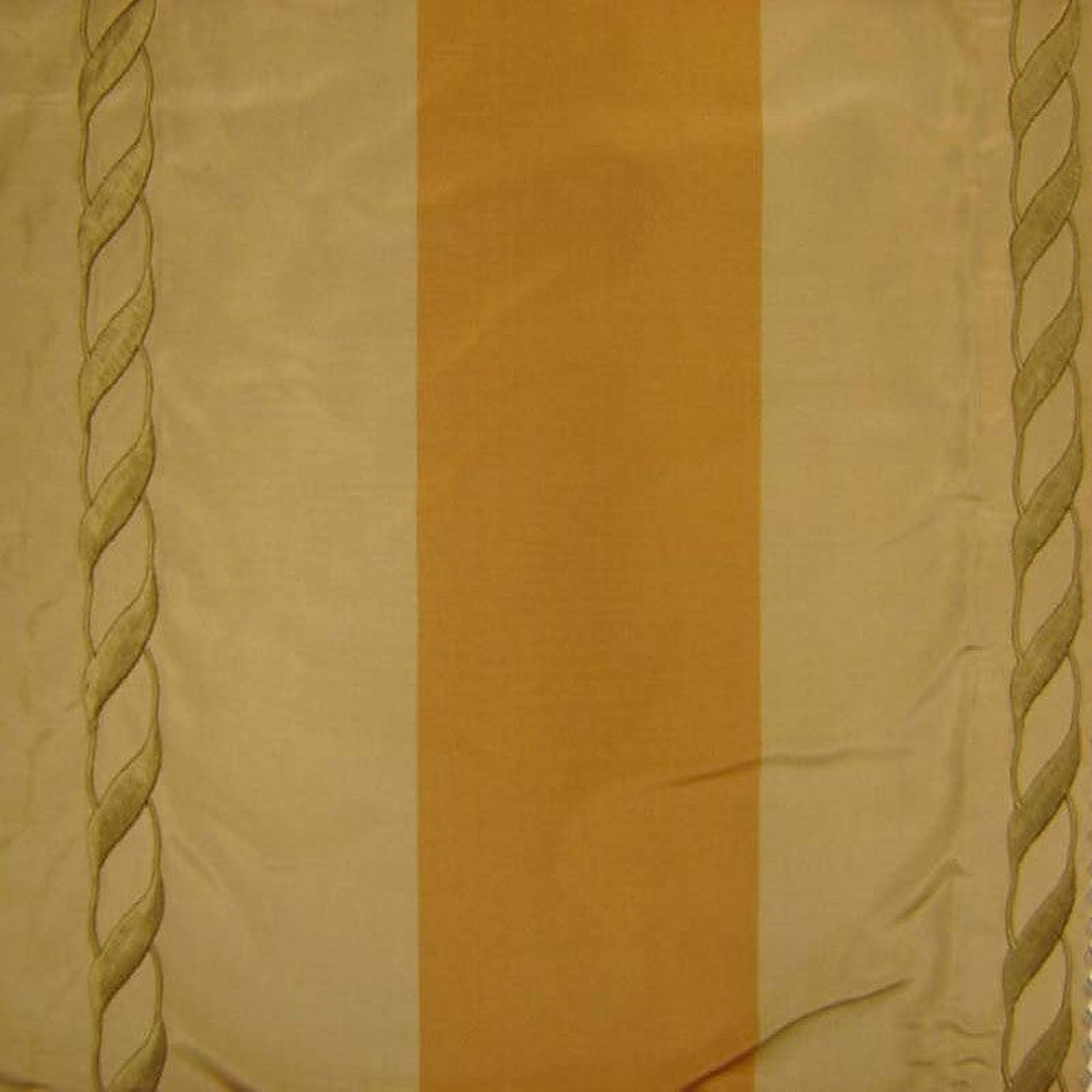 Lauder Fabric in color Salmon is a Twist Rope Embroidered Stripe Silk Fabric pattern good for Drapery & Curtain Fabric-Tagged