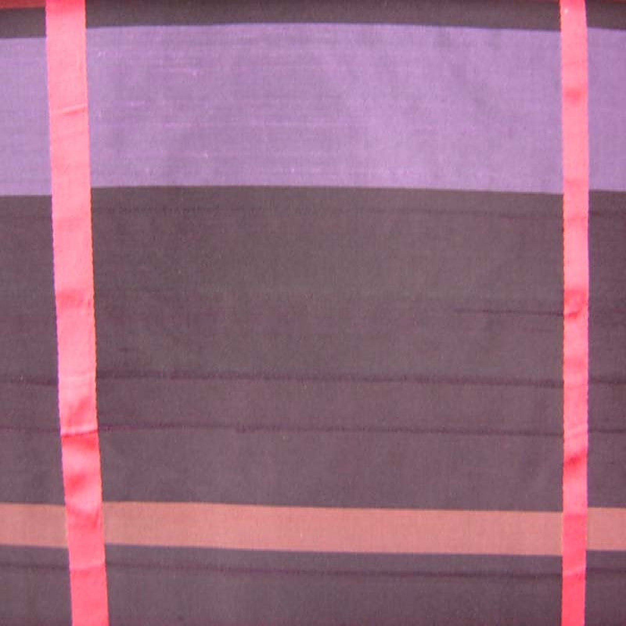 Manhattan Fabric in color Plum is a Multi-Colored Stripe Silk Fabric pattern good for Drapery & Curtain Fabric