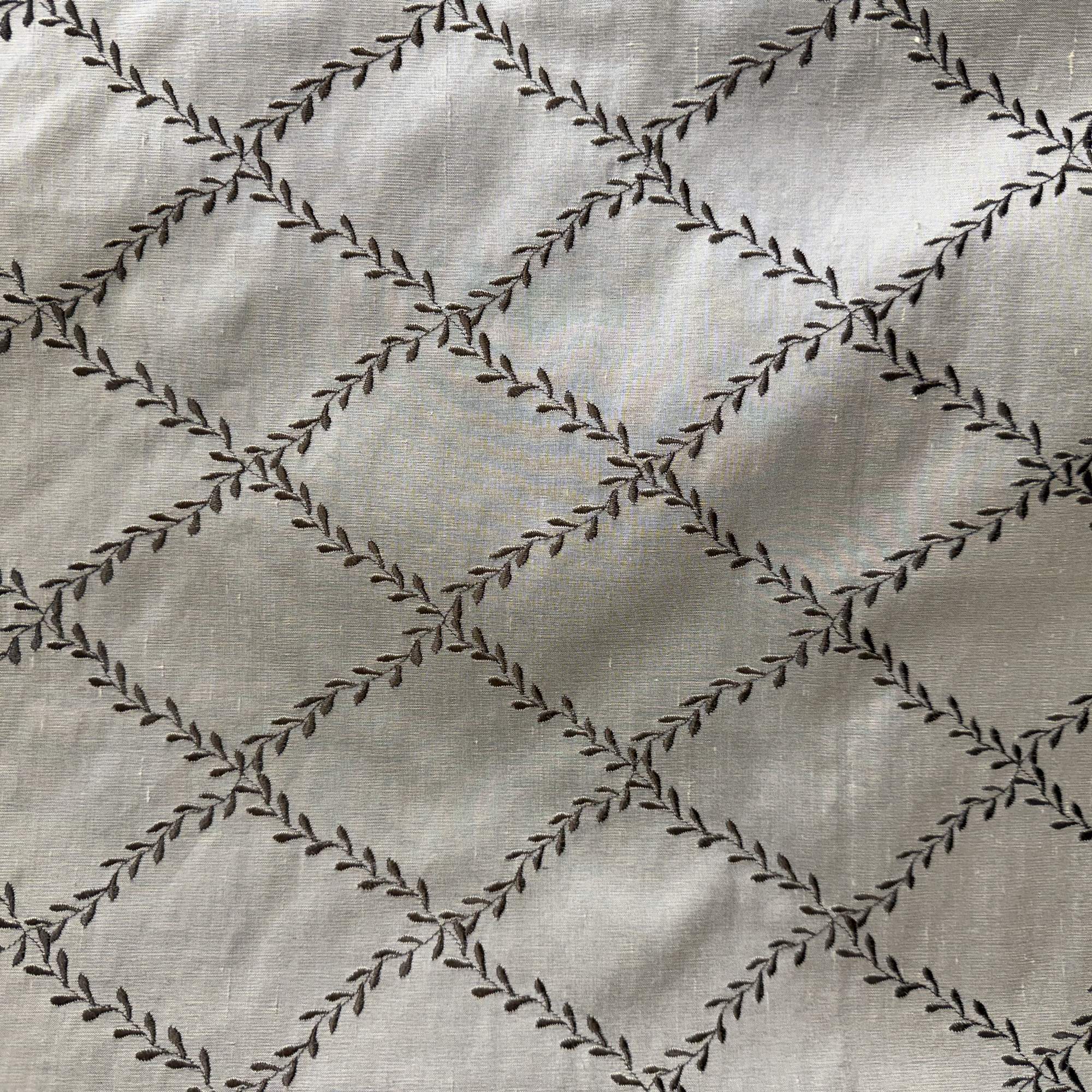 Marilyn Fabric | Diamond Embroidered Floral Silk Fabric | Drapery & Curtain Fabric