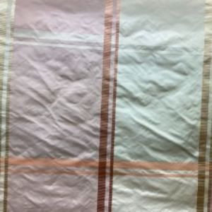 Milano Fabric in color Coral is a Multi-Colored Stripe Silk Fabric pattern good for Drapery & Curtain Fabric