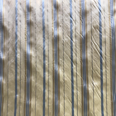 Mirage Fabric in color Bluebell is a Shiny Multi-Colored Stripe Silk Fabric pattern good for Drapery & Curtain Fabric