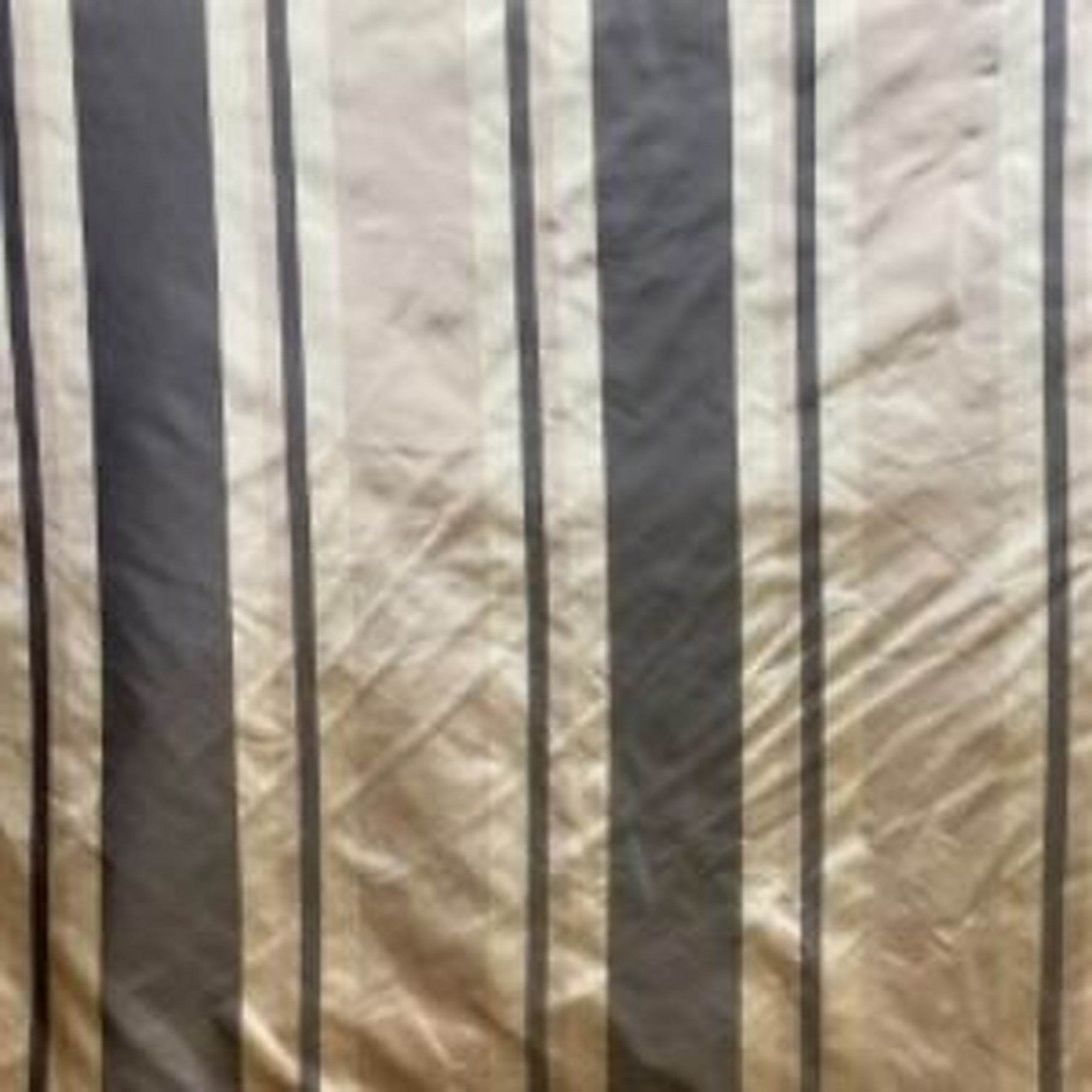 Oleg Fabric in color Coffee is a Multi-Colored Stripe Silk Fabric pattern good for Drapery & Curtain Fabric