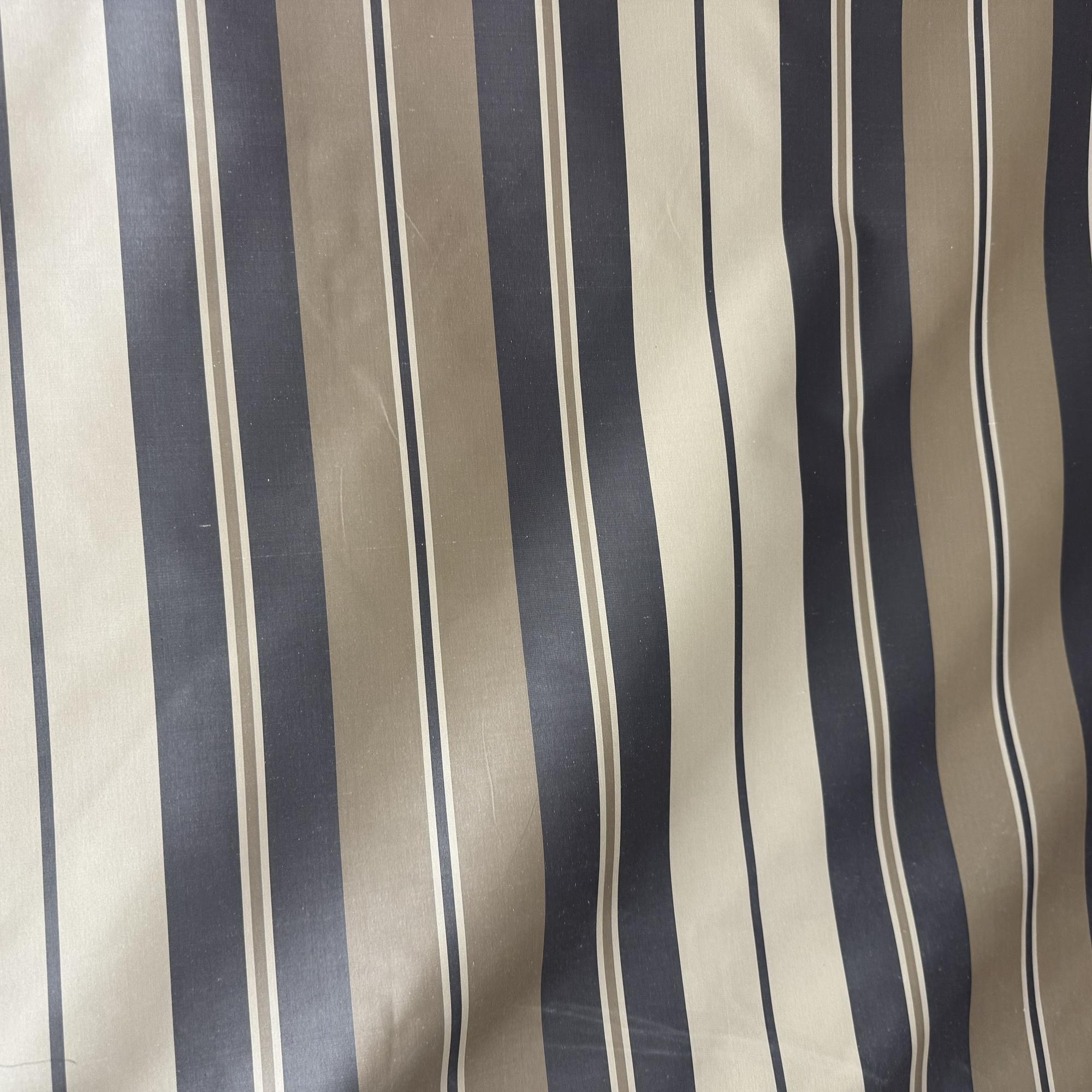 Oneida Fabric in color Charcoal is a Multi-Colored Stripe Silk Fabric pattern good for Drapery & Curtain Fabric