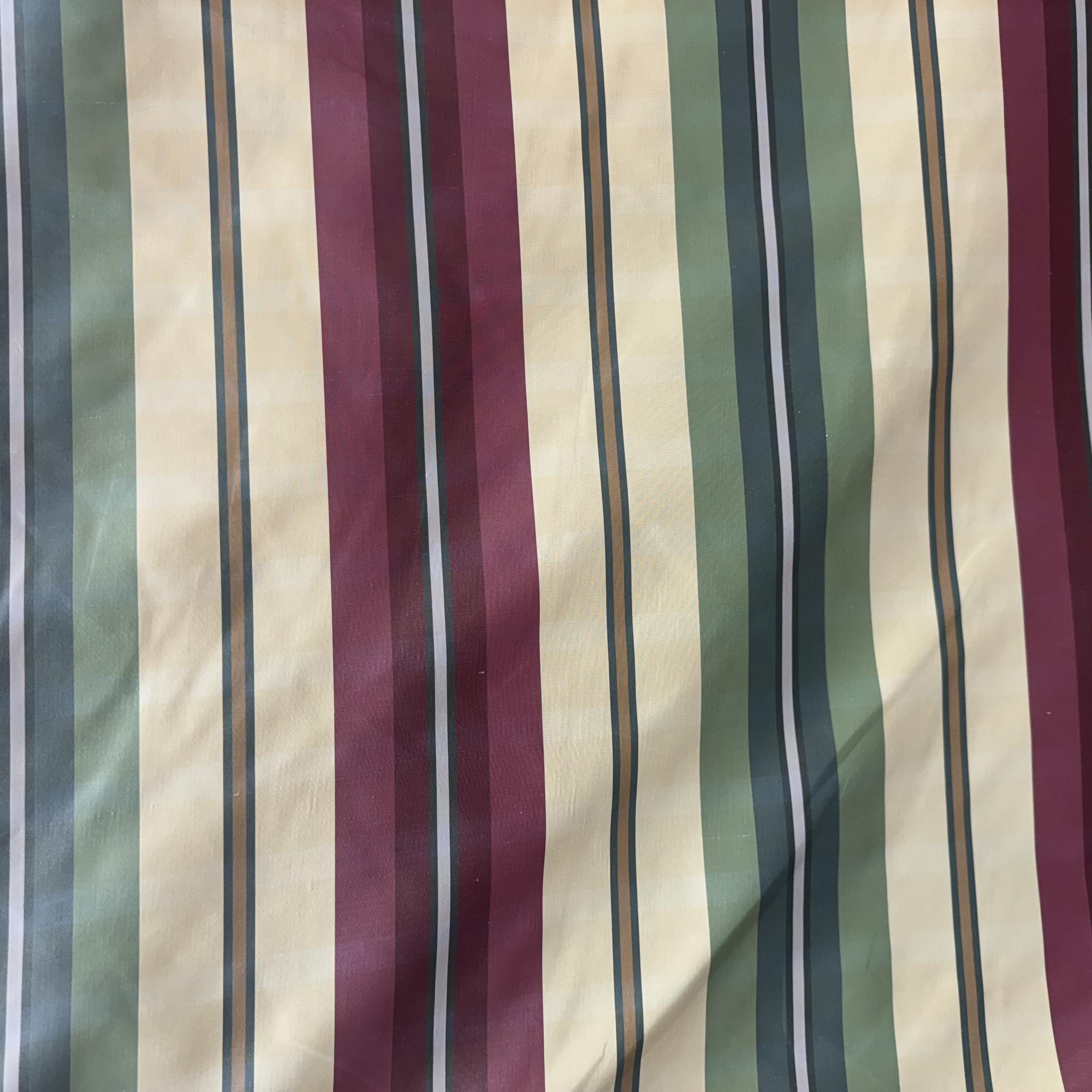 Oneida Fabric in color Holly is a Multi-Colored Stripe Silk Fabric pattern good for Drapery & Curtain Fabric