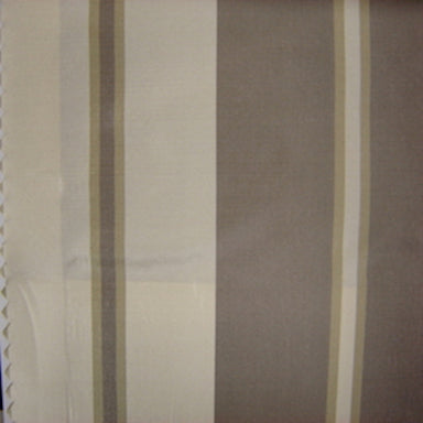 Oneida Fabric in color Taupe is a Multi-Colored Stripe Silk Fabric pattern good for Drapery & Curtain Fabric