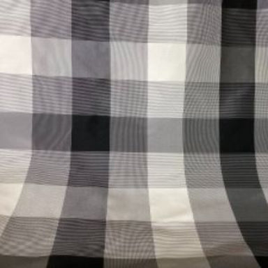 Onslow Fabric in color Black/White is a Multi-Colored Stripe Silk Fabric that is good for Drapery & Curtain Fabric