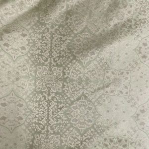 Opulent Fabric in color Antique Green is a Floral Geometric Silk Fabric pattern good for Drapery & Curtain Fabric