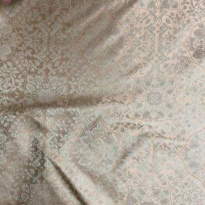 Opulent Fabric in color Putty is a Floral Geometric Silk Fabric pattern good for Drapery & Curtain Fabric