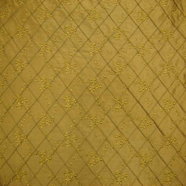 Orissa Fabric | Small Diamond Floral Embroidered Silk Fabric | Drapery & Curtain Fabric