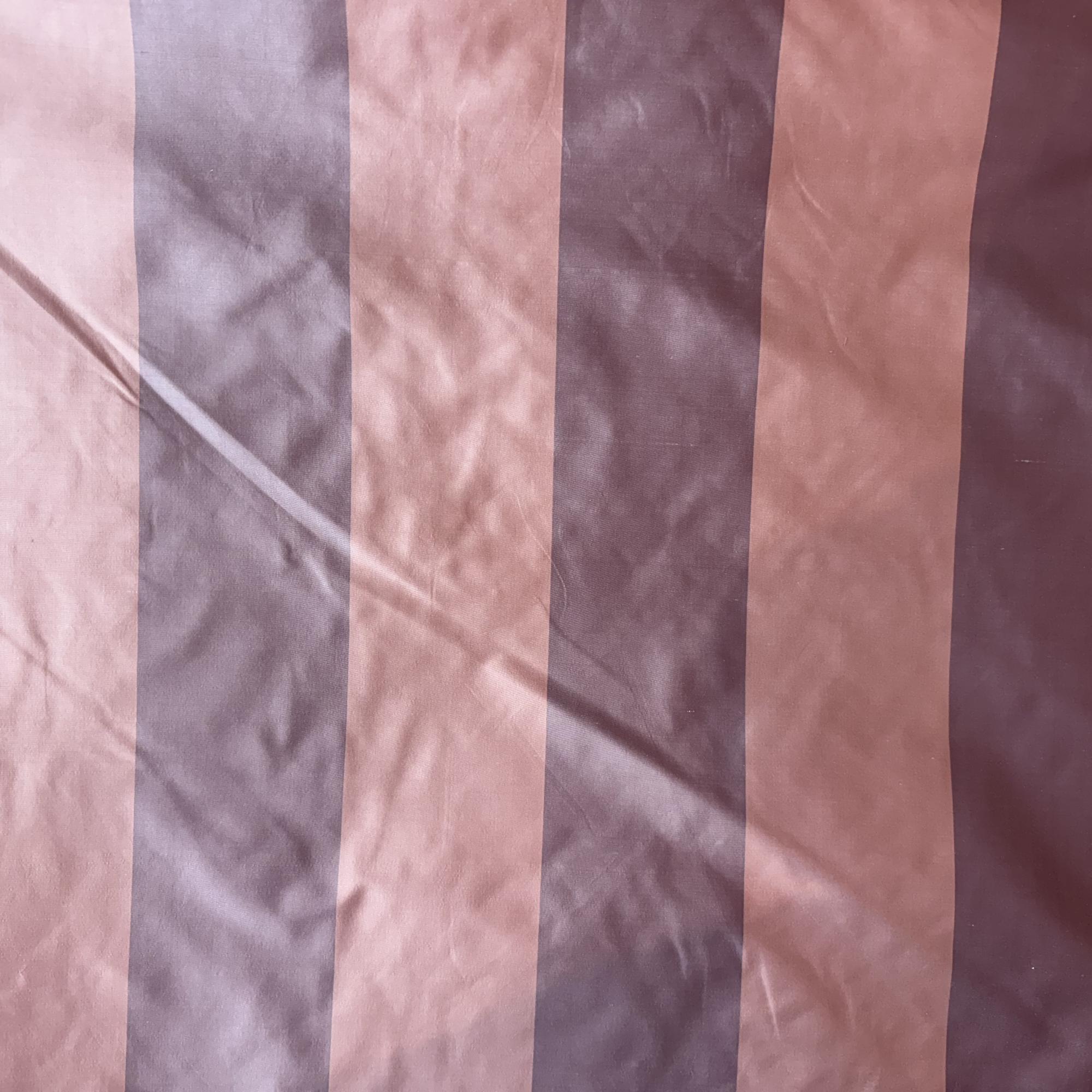 Orleans Fabric in color Praline is a Two-Toned Stripe Silk Fabric pattern good for Drapery & Curtain fabric
