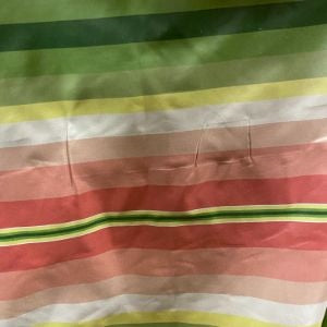 Othello Fabric in color Coral is a Multi-Colored Stripe Silk Fabric pattern good for Drapery & Curtain Fabric