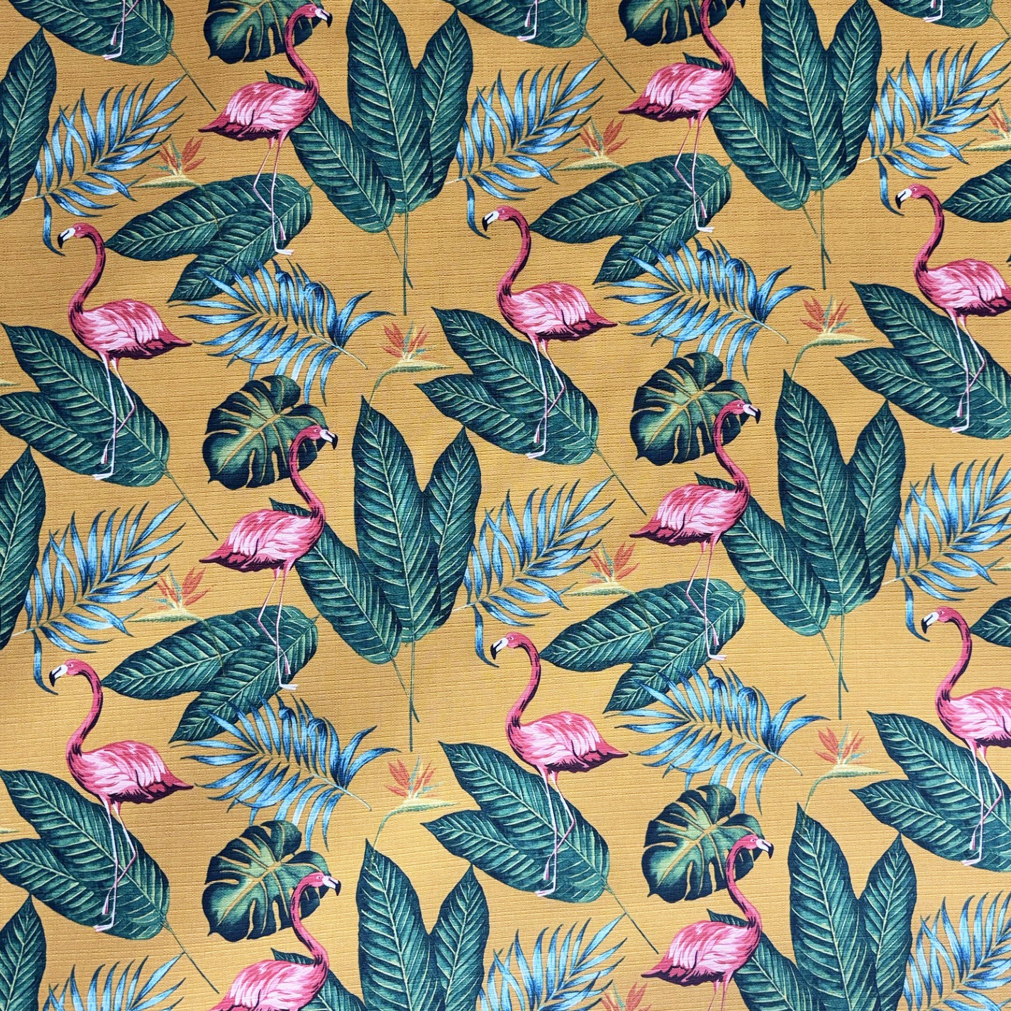 Fleming Fabric | Outdoor Floral Flamingo Fabric