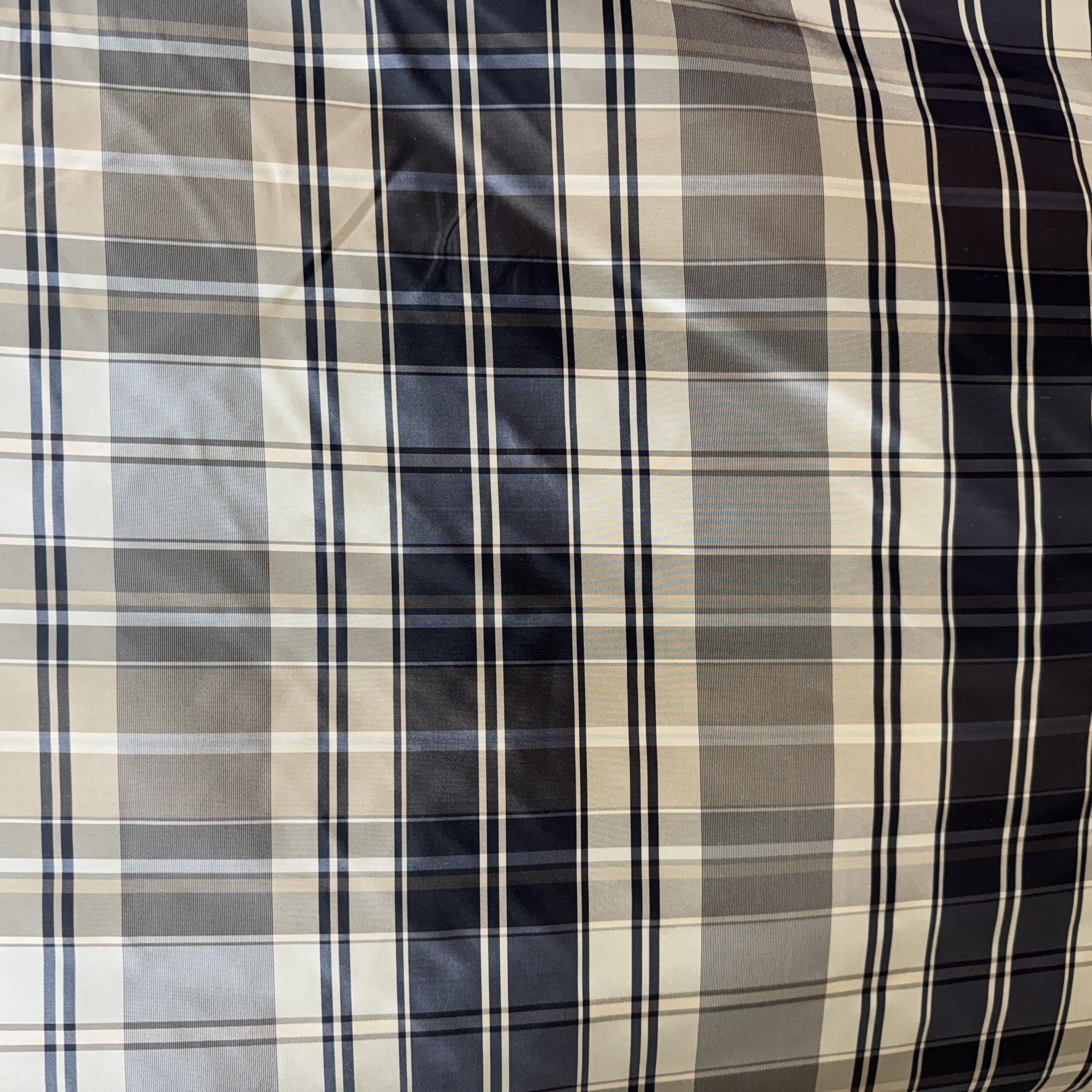 Owen Fabric in color Black/Gold is a Striped Square Geometric Silk Fabric pattern good for Drapery & Curtain Fabric