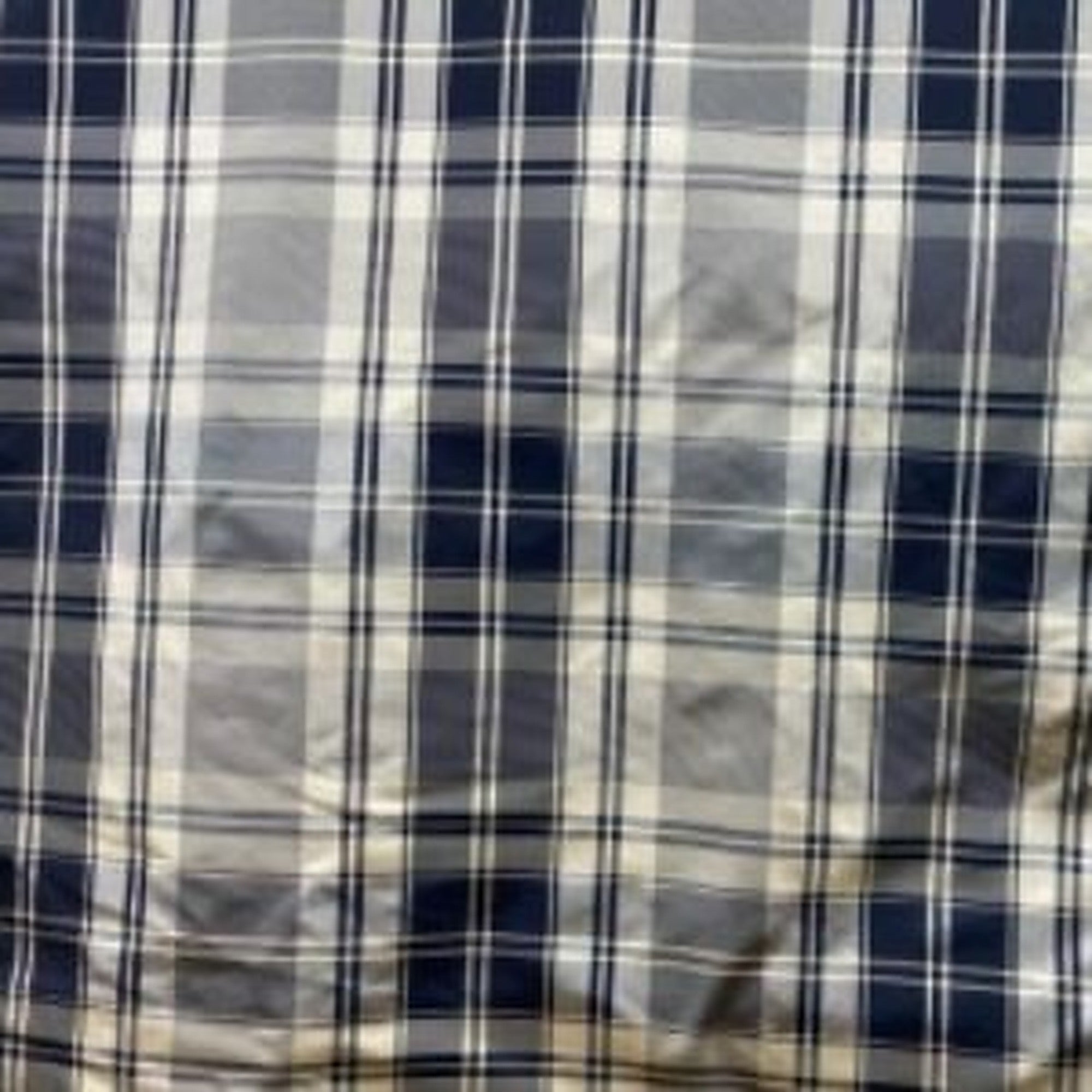 Owen Fabric in color Black/Taupe is a Striped Square Geometric Silk Fabric pattern good for Drapery & Curtain Fabric