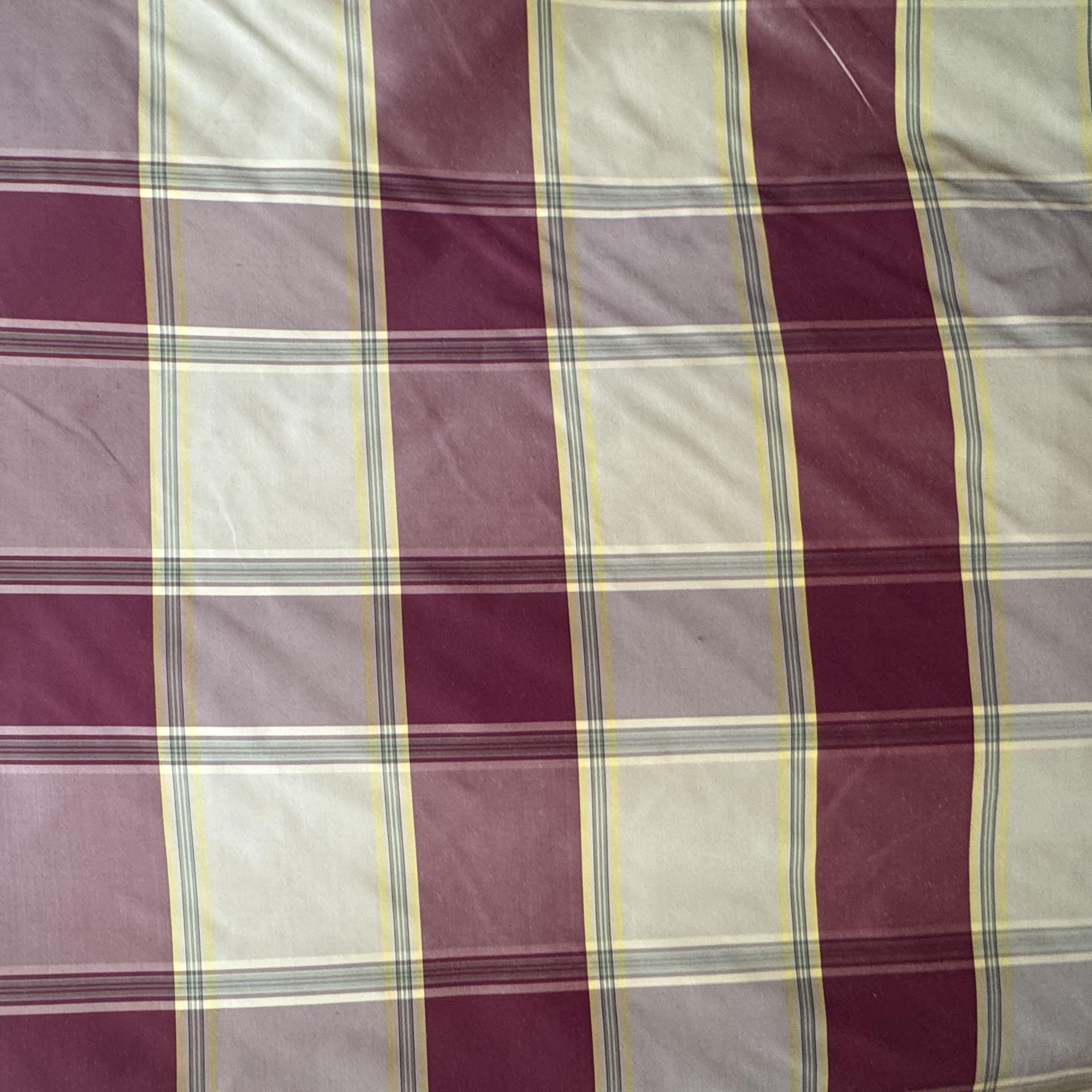 Ozzie Fabric in color Blossom is a Multi-Colored Striped Plaid Silk Fabric pattern good for Drapery & Curtain Fabric