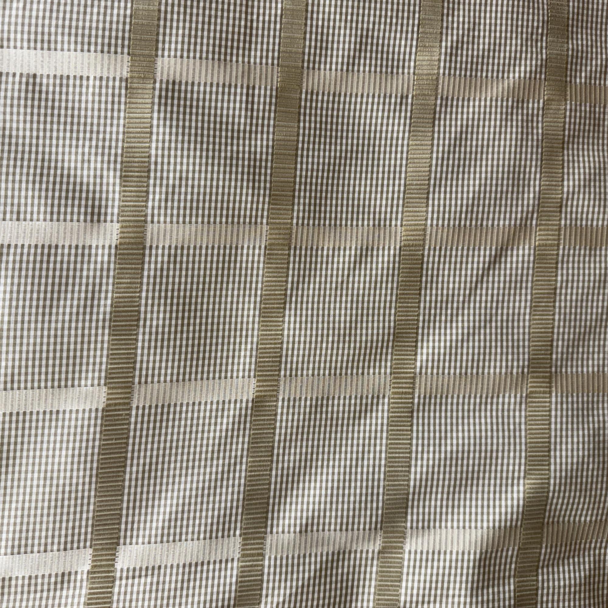 Panache Fabric in color Bamboo is a Striped Square Geometric Silk Fabric pattern good for Drapery & Curtain Fabric