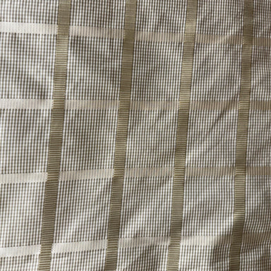 Panache Fabric in color Bamboo is a Striped Square Geometric Silk Fabric pattern good for Drapery & Curtain Fabric