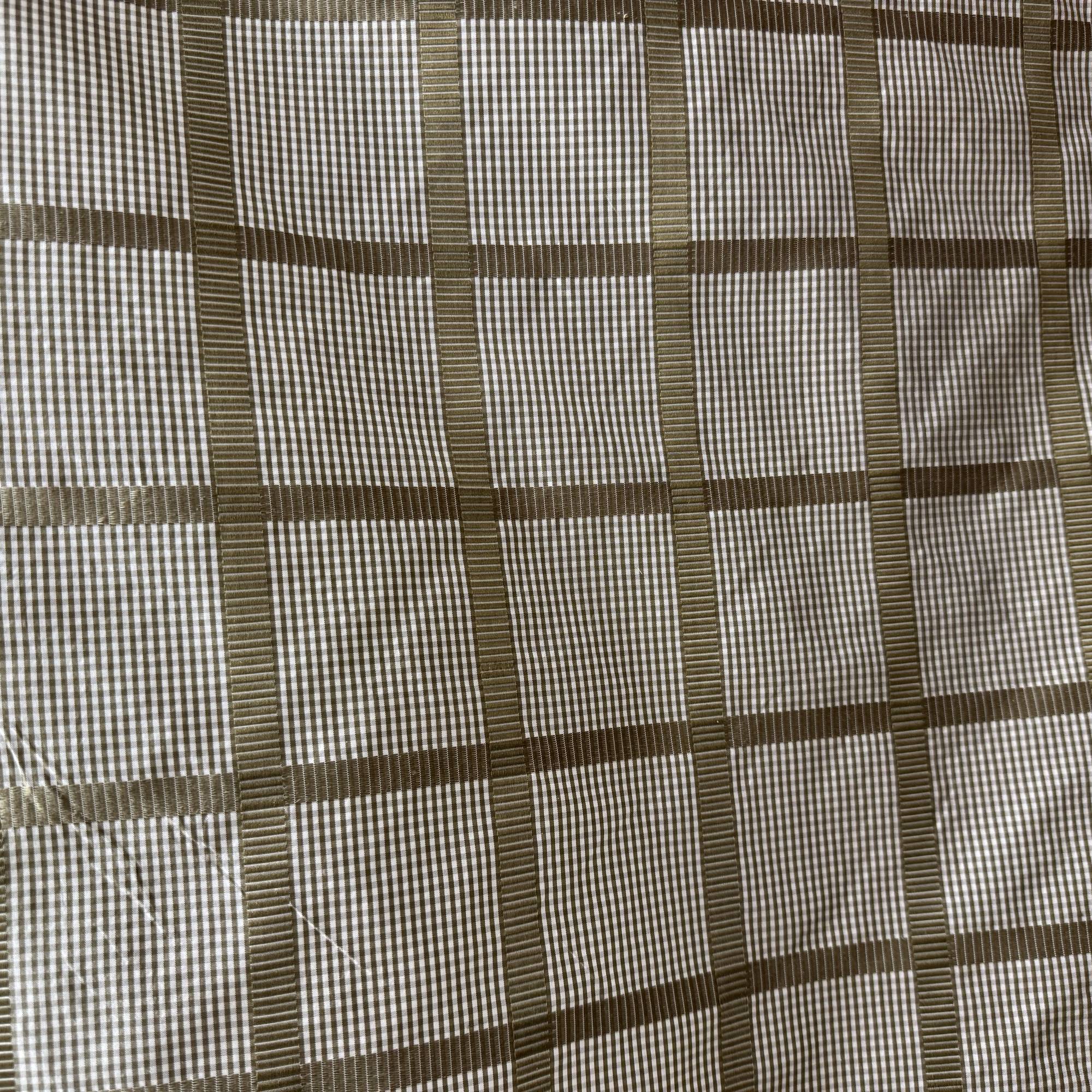 Panache Fabric in color Putty is a Striped Square Geometric Silk Fabric pattern good for Drapery & Curtain Fabric