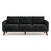 Pandora Fabric in color Black made on a sofa is a Solid Textured Metallic Linen Look Fabric that is good for Drapery & Curtain Fabric and Upholstery Fabric