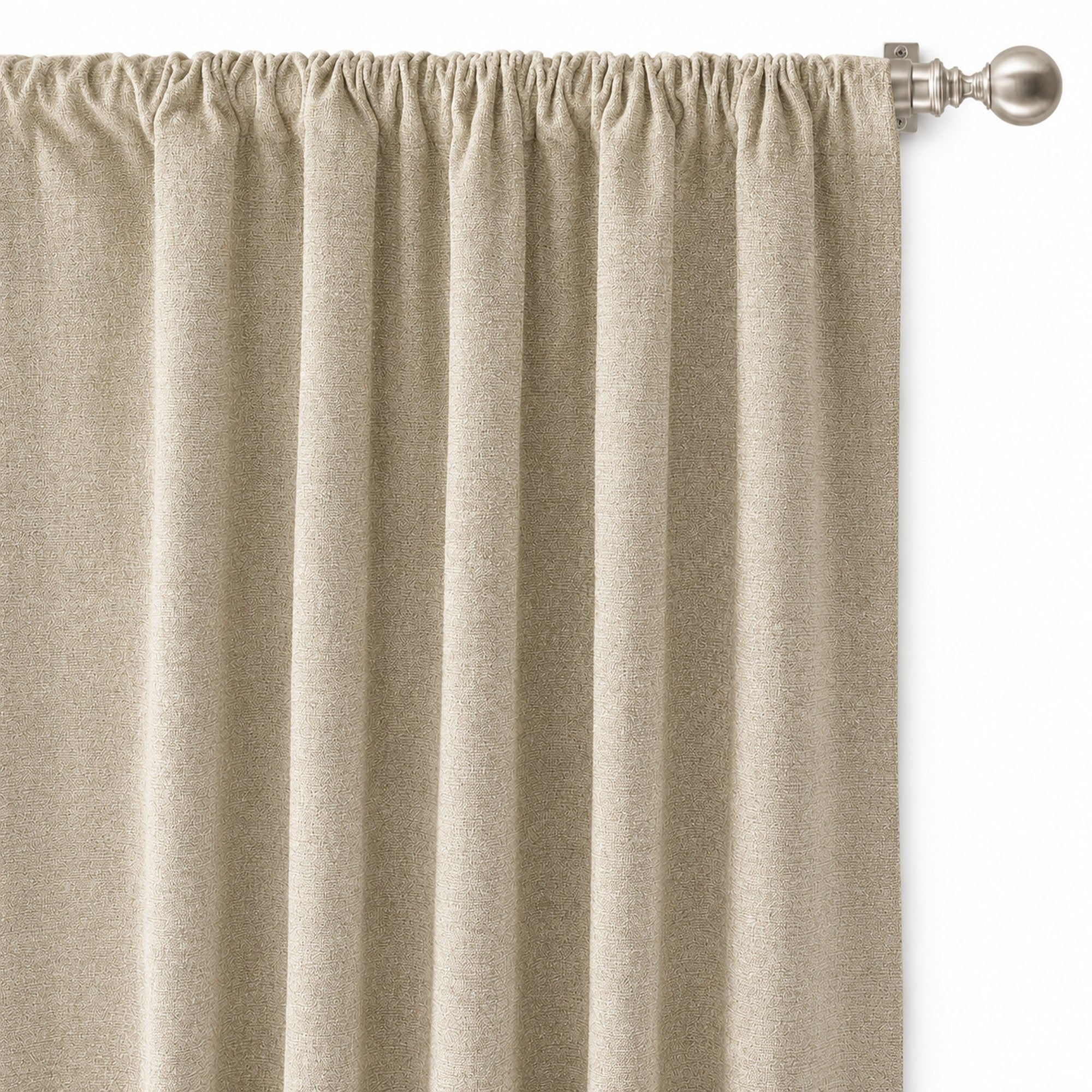 Pandora Fabric in color Cream made as a drapery is a Solid Textured Metallic Linen Look Fabric that is good for Drapery & Curtain Fabric and Upholstery Fabric