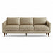 Pandora Fabric in color Flax made on a sofa is a Solid Textured Metallic Linen Look Fabric that is good for Drapery & Curtain Fabric and Upholstery Fabric