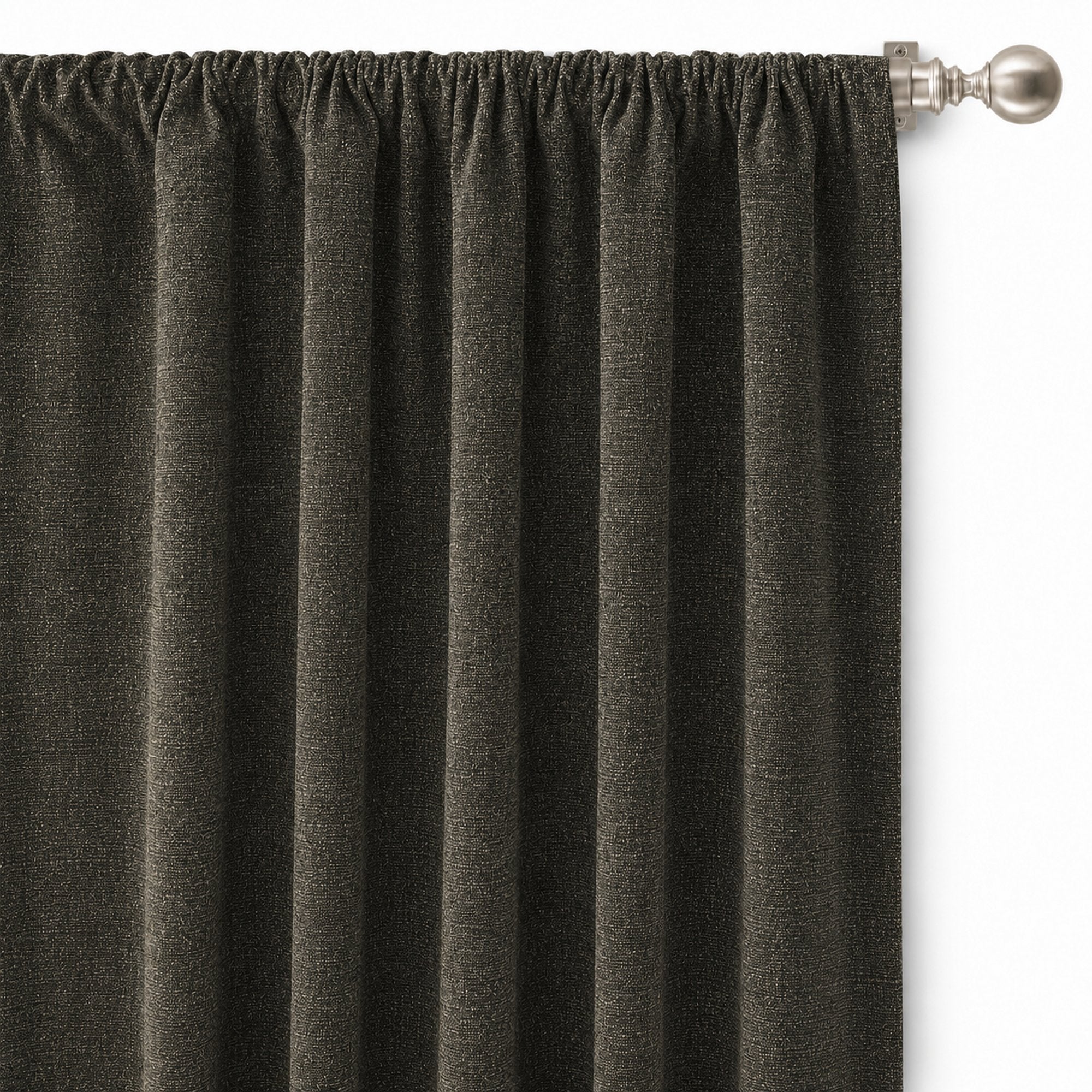 Pandora Fabric in color Gray made as a drapery is a Solid Textured Metallic Linen Look Fabric that is good for Drapery & Curtain Fabric and Upholstery Fabric