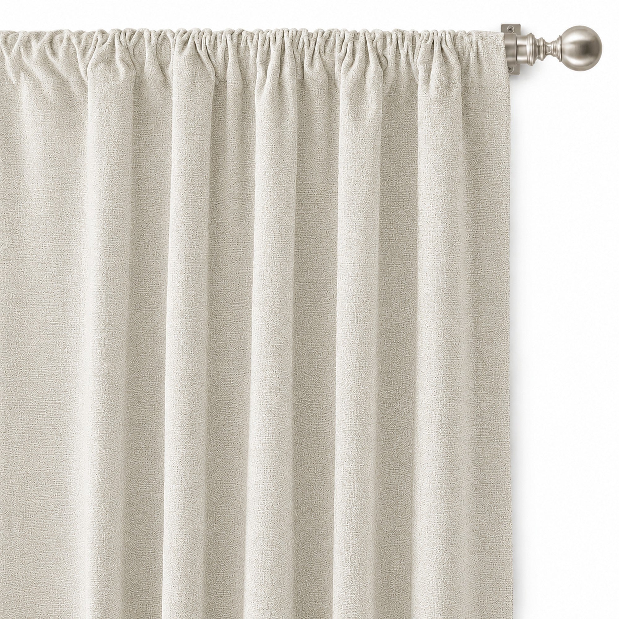 Pandora Fabric in color Ivory made as a drapery is a Solid Textured Metallic Linen Look Fabric that is good for Drapery & Curtain Fabric and Upholstery Fabric
