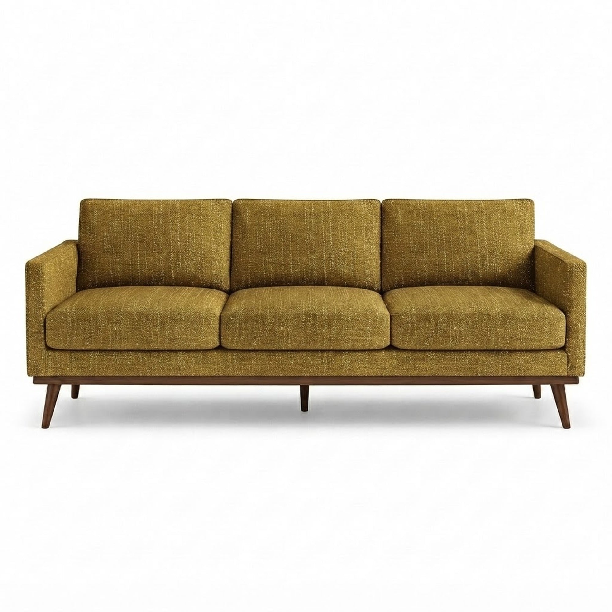 Pandora Fabric in color Kiwi made on a sofa is a Solid Textured Metallic Linen Look Fabric that is good for Drapery & Curtain Fabric and Upholstery Fabric