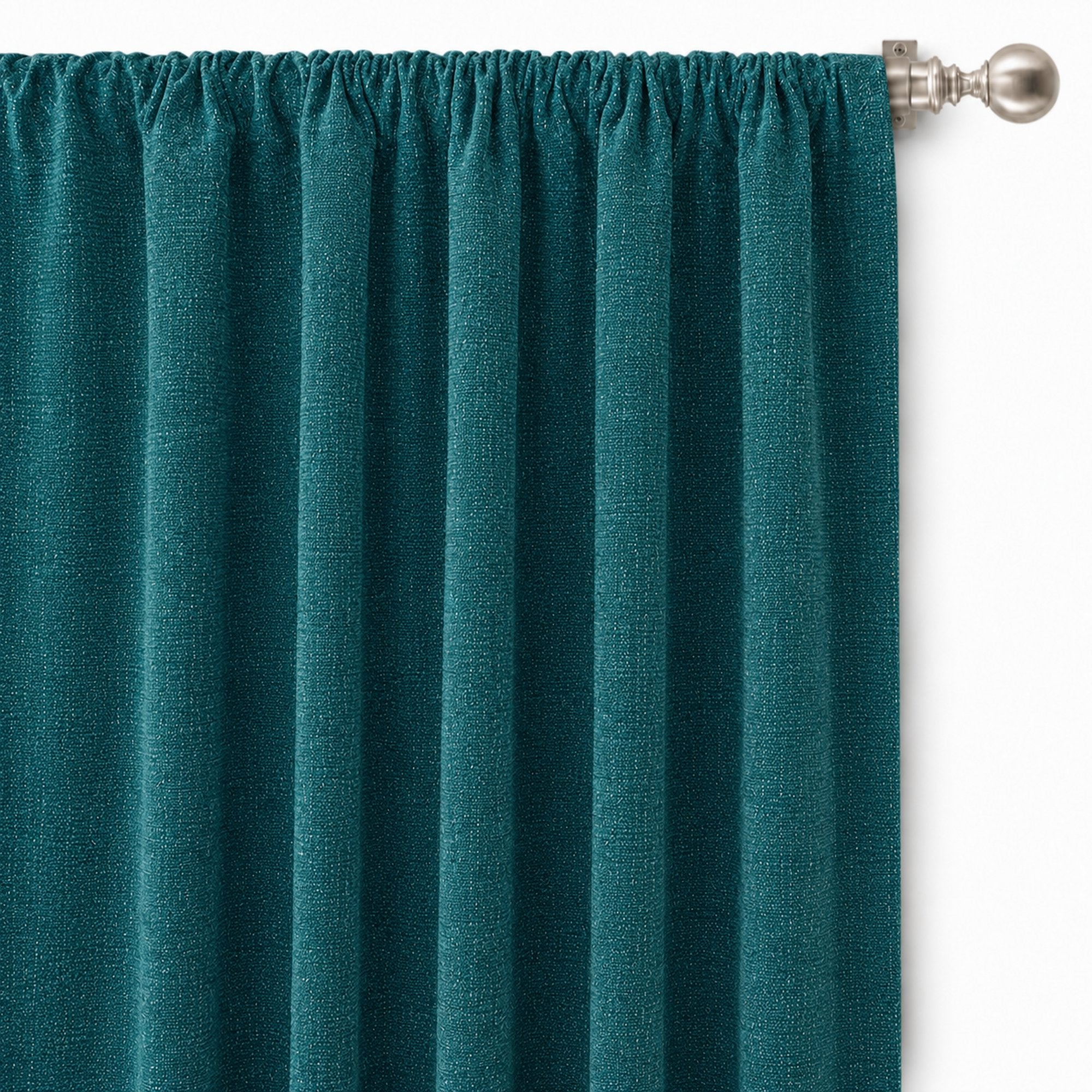 Pandora Fabric in color Turquoise made as a drapery is a Solid Textured Metallic Linen Look Fabric that is good for Drapery & Curtain Fabric and Upholstery Fabric