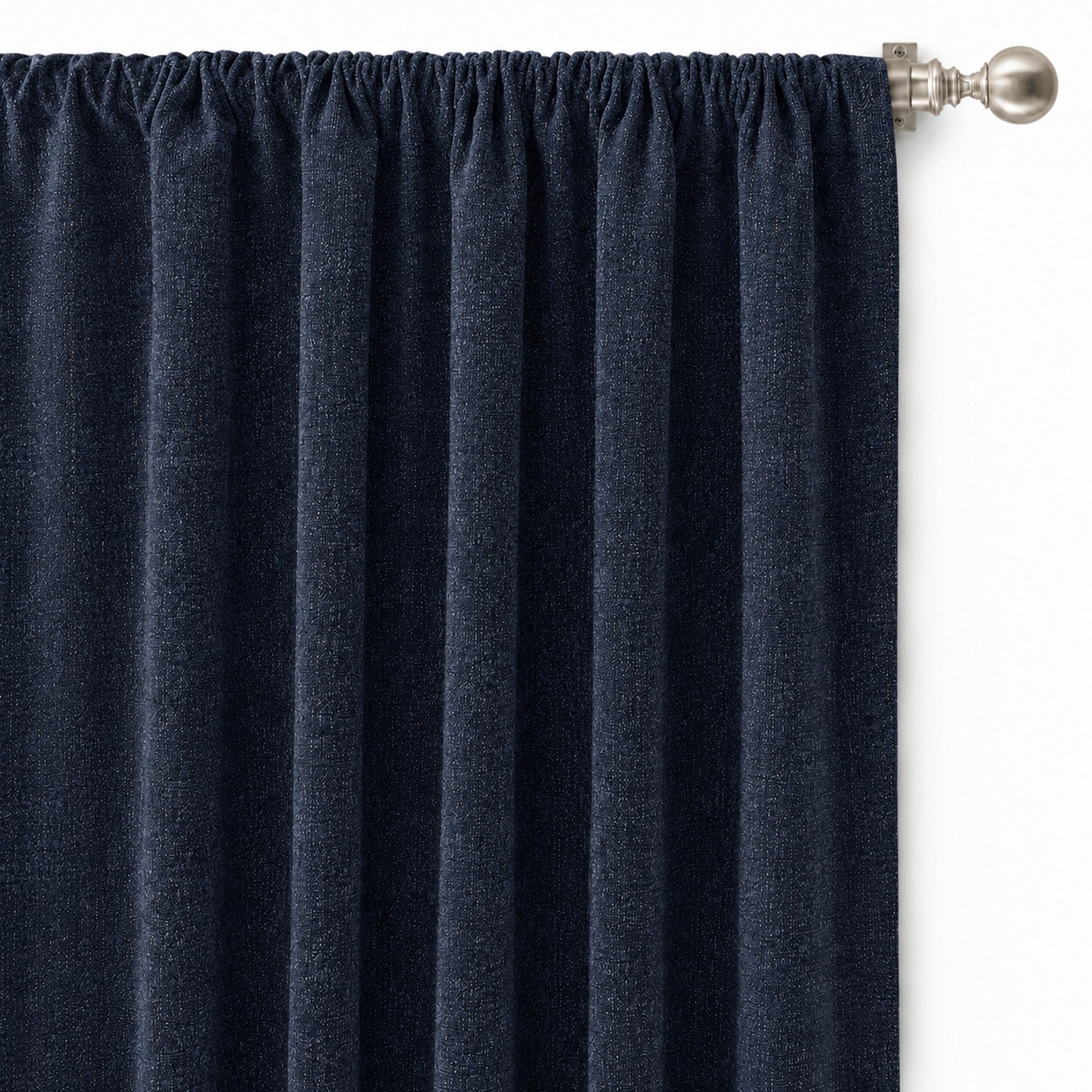 Pandora Fabric in color Blue made as a drapery is a Solid Textured Metallic Linen Look Fabric that is good for Drapery & Curtain Fabric and Upholstery Fabric