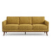 Pandora Fabric in color Canary made on a sofa is a Solid Textured Metallic Linen Look Fabric that is good for Drapery & Curtain Fabric and Upholstery Fabric
