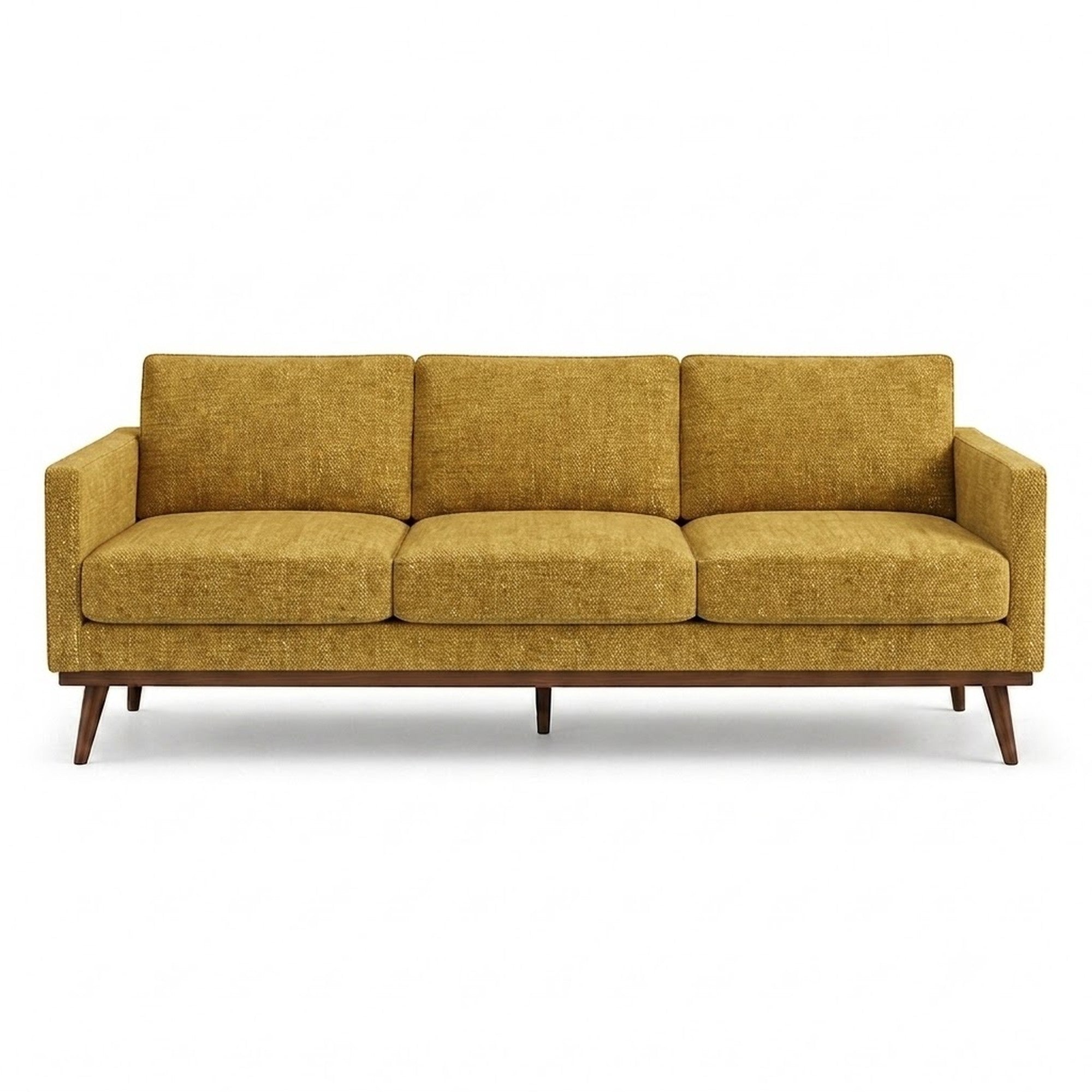 Pandora Fabric in color Gold made on a sofa is a Solid Textured Metallic Linen Look Fabric that is good for Drapery & Curtain Fabric and Upholstery Fabric