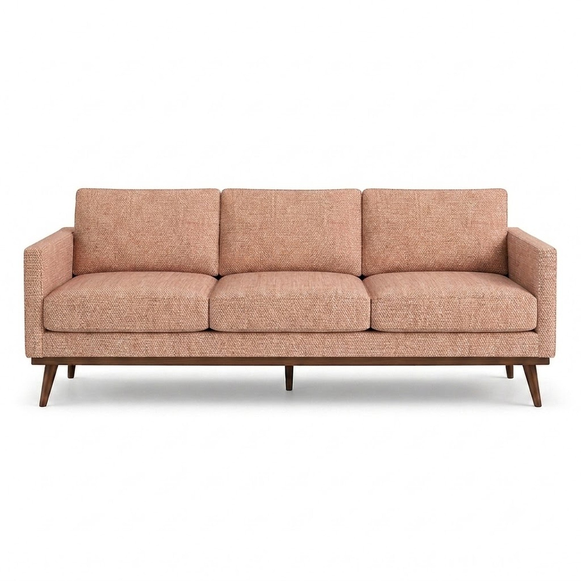 Pandora Fabric in color Blush made on a sofa is a Solid Textured Metallic Linen Look Fabric that is good for Drapery & Curtain Fabric and Upholstery Fabric