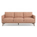 Pandora Fabric in color Blush made on a sofa is a Solid Textured Metallic Linen Look Fabric that is good for Drapery & Curtain Fabric and Upholstery Fabric