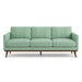 Pandora Fabric in color Seamist made on a sofa is a Solid Textured Metallic Linen Look Fabric that is good for Drapery & Curtain Fabric and Upholstery Fabric