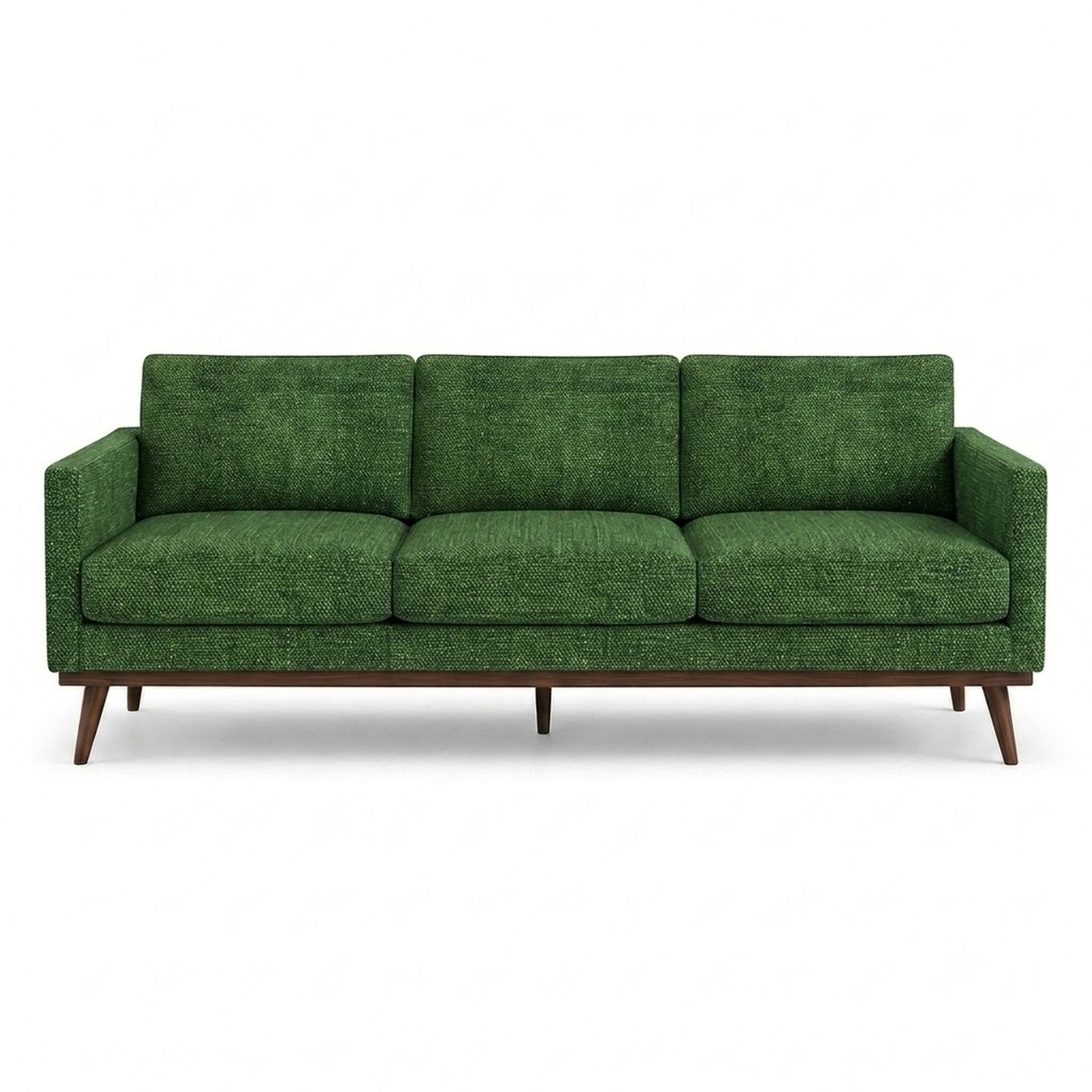 Pandora Fabric in color Emerald made on a sofa is a Solid Textured Metallic Linen Look Fabric that is good for Drapery & Curtain Fabric and Upholstery Fabric
