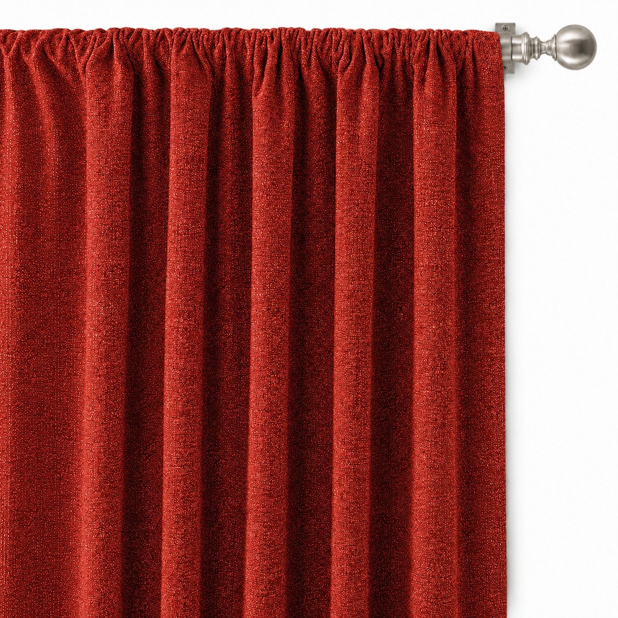 Pandora Fabric in color Rust made as a drapery is a Solid Textured Metallic Linen Look Fabric that is good for Drapery & Curtain Fabric and Upholstery Fabric